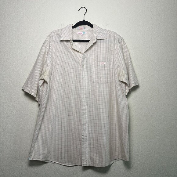 Y2K Ecko Unltd Button Down Shirt Plaid Men L White Baggy Classic Fit Punk Retro - Picture 1 of 11